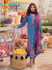 Hemline by Mushq Tesoro Embroidered Lawn Unstitched 3Pc Suit HML23-1A