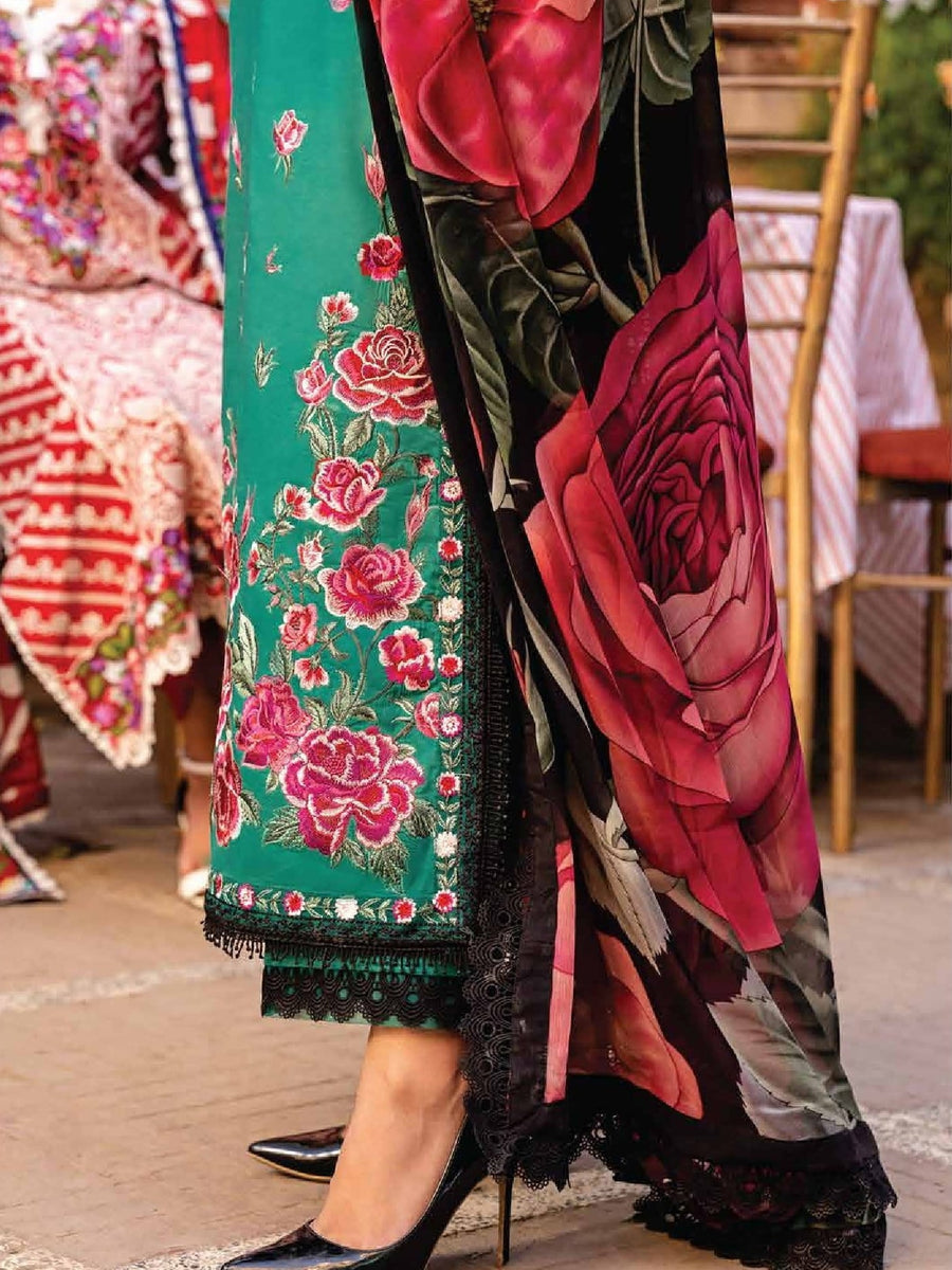 Hemline by Mushq Tesoro Embroidered Lawn Unstitched 3Pc Suit HML23-1B