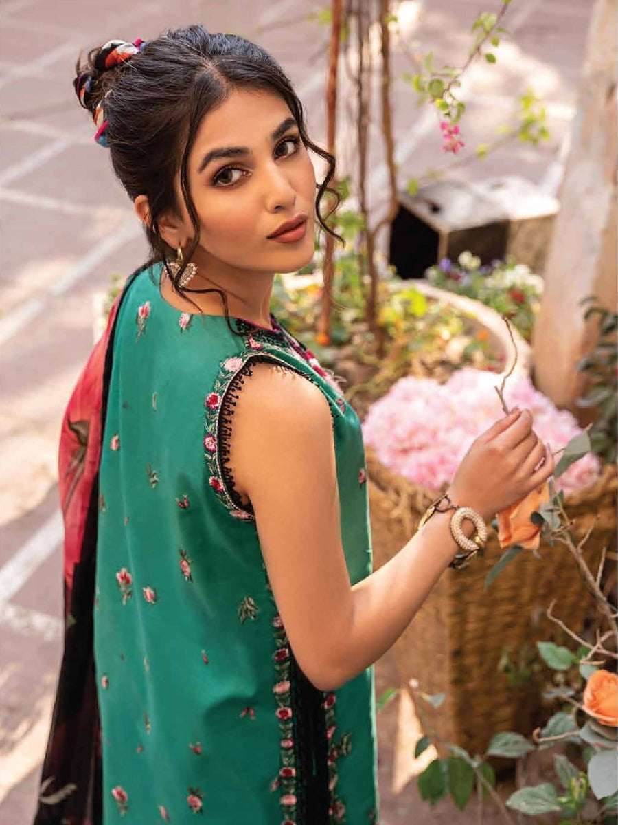 Hemline by Mushq Tesoro Embroidered Lawn Unstitched 3Pc Suit HML23-1B