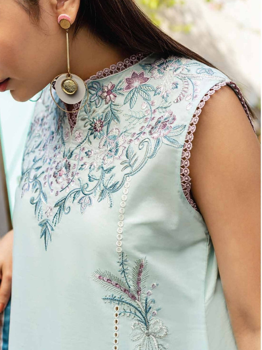 Hemline by Mushq Tesoro Embroidered Lawn Unstitched 3Pc Suit HML23-3A