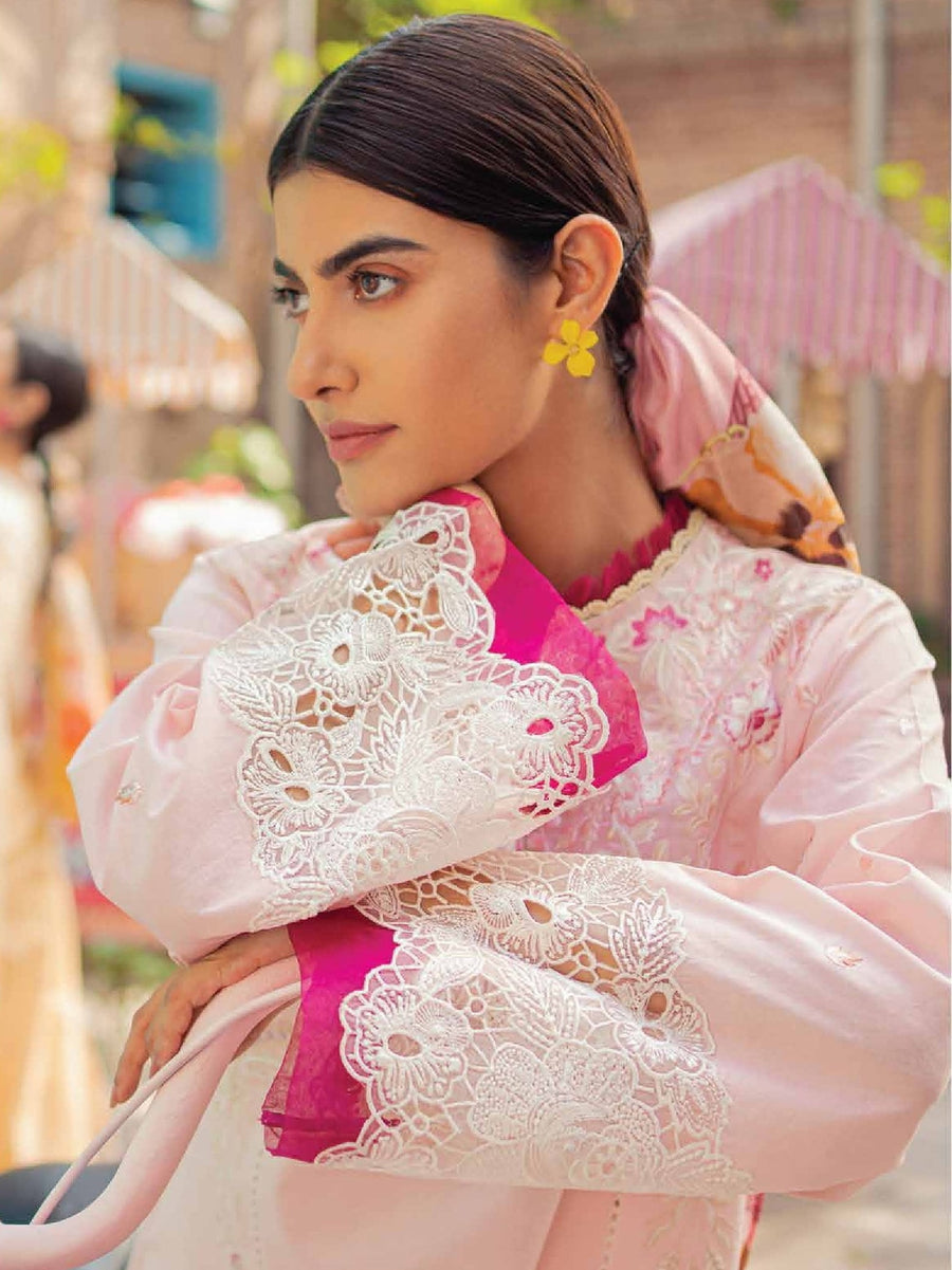 Hemline by Mushq Tesoro Embroidered Lawn Unstitched 3Pc Suit HML23-3B