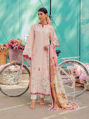 Hemline by Mushq Tesoro Embroidered Lawn Unstitched 3Pc Suit HML23-3B