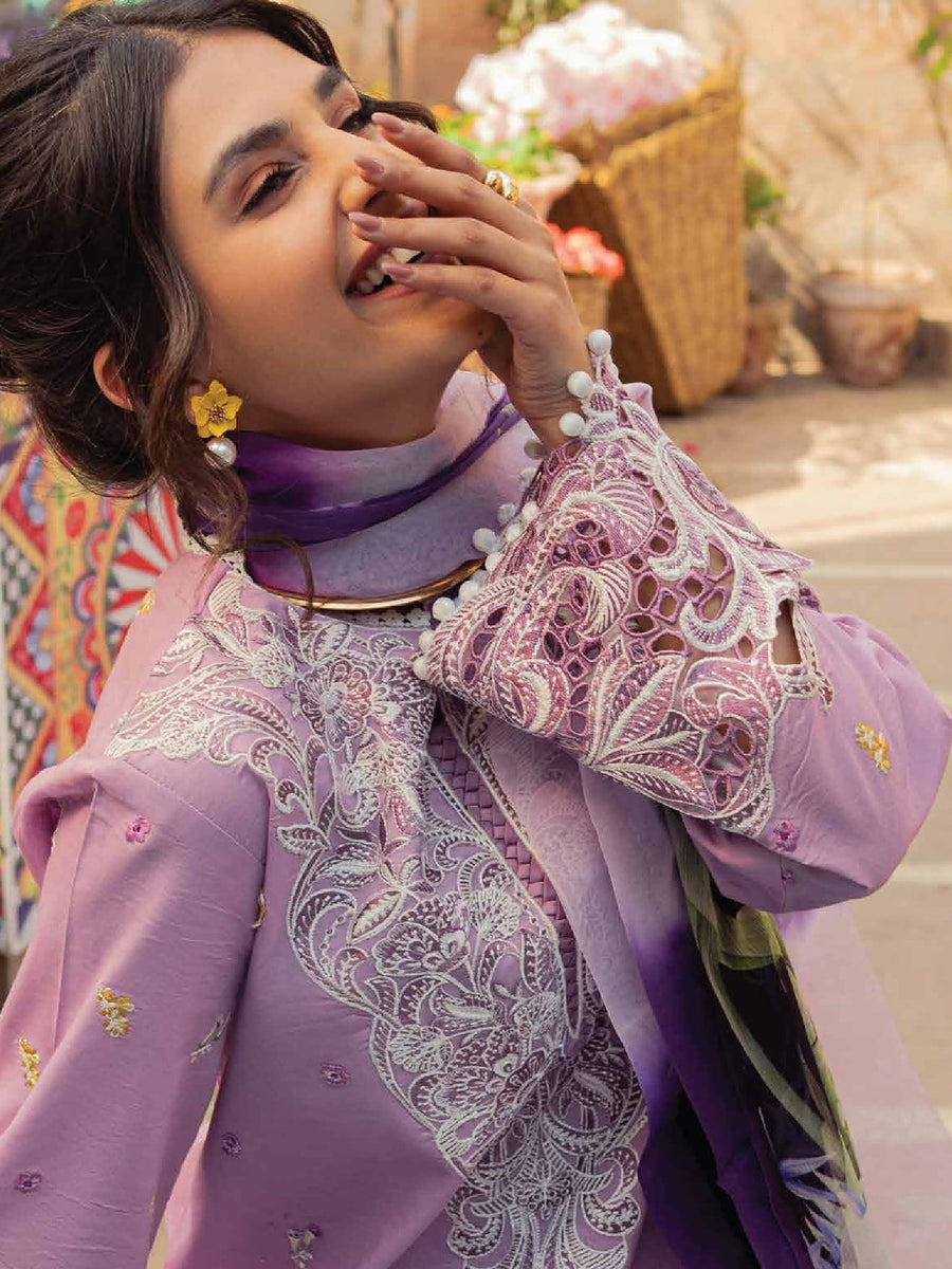 Hemline by Mushq Tesoro Embroidered Lawn Unstitched 3Pc Suit HML23-4A