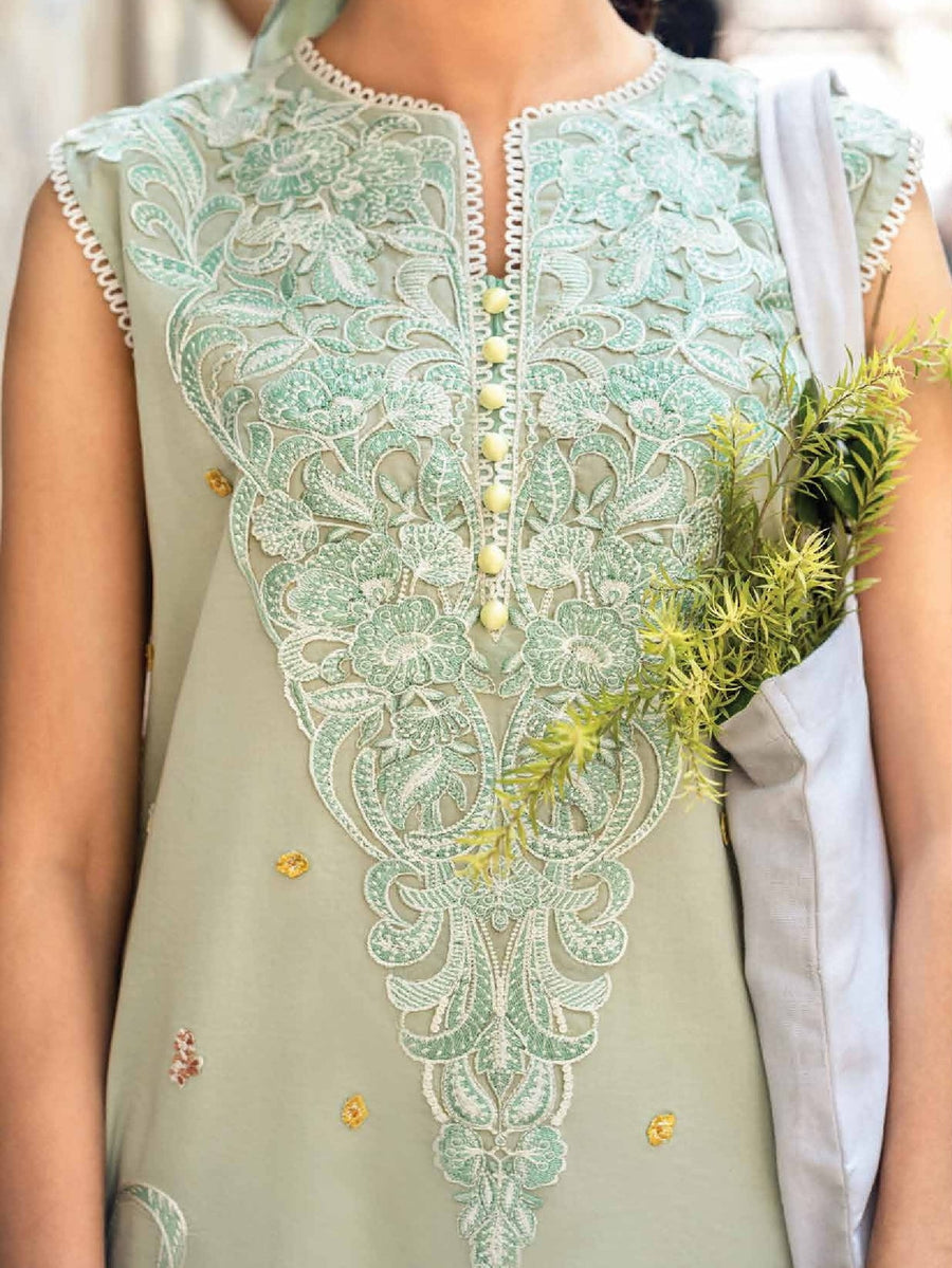 Hemline by Mushq Tesoro Embroidered Lawn Unstitched 3Pc Suit HML23-4B