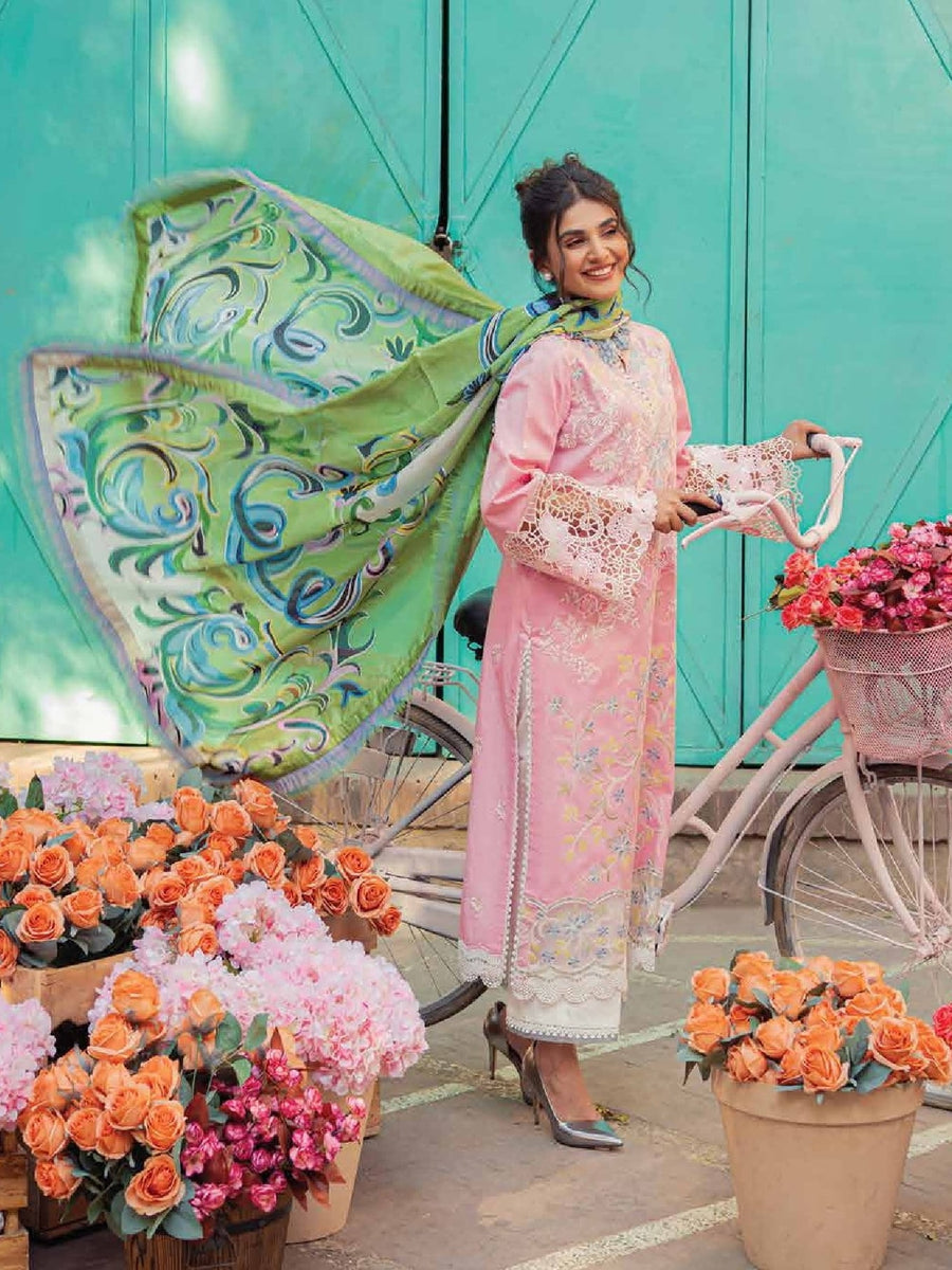 Hemline by Mushq Tesoro Embroidered Lawn Unstitched 3Pc Suit HML23-5A