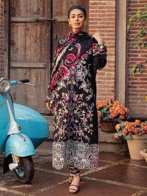 Hemline by Mushq Tesoro Embroidered Lawn Unstitched 3Pc Suit HML23-5B