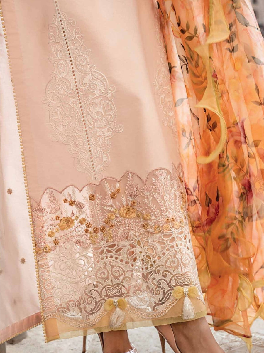 Hemline by Mushq Tesoro Embroidered Lawn Unstitched 3Pc Suit HML23-6A