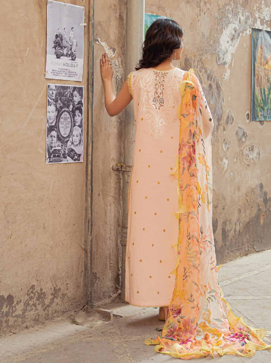 Hemline by Mushq Tesoro Embroidered Lawn Unstitched 3Pc Suit HML23-6A