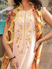 Hemline by Mushq Tesoro Embroidered Lawn Unstitched 3Pc Suit HML23-6A