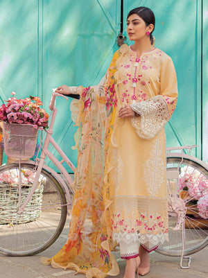 Hemline by Mushq Tesoro Embroidered Lawn Unstitched 3Pc Suit HML23-6B