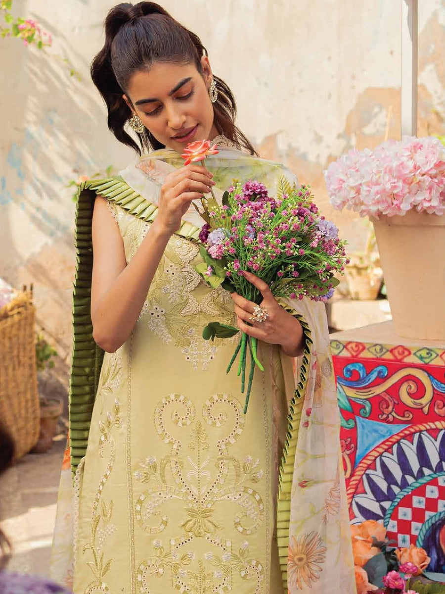 Hemline by Mushq Tesoro Embroidered Lawn Unstitched 3Pc Suit HML23-7A