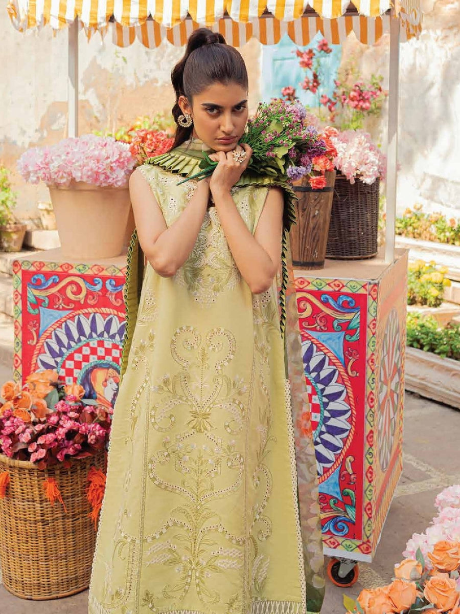 Hemline by Mushq Tesoro Embroidered Lawn Unstitched 3Pc Suit HML23-7A