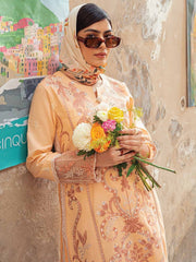 Hemline by Mushq Tesoro Embroidered Lawn Unstitched 3Pc Suit HML23-7B