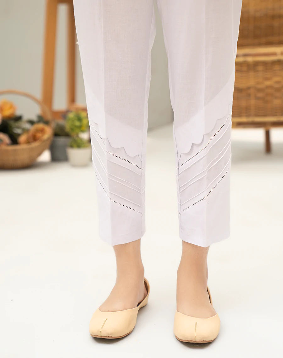 Off White Cotton Cream Trouser Pant With Lader Design Pintux Indian Pakistani  Trouser Pant - Etsy