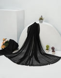 HemStitch Chiffon Fabrics Dupatta With Heavy Shifly Lace HT-19