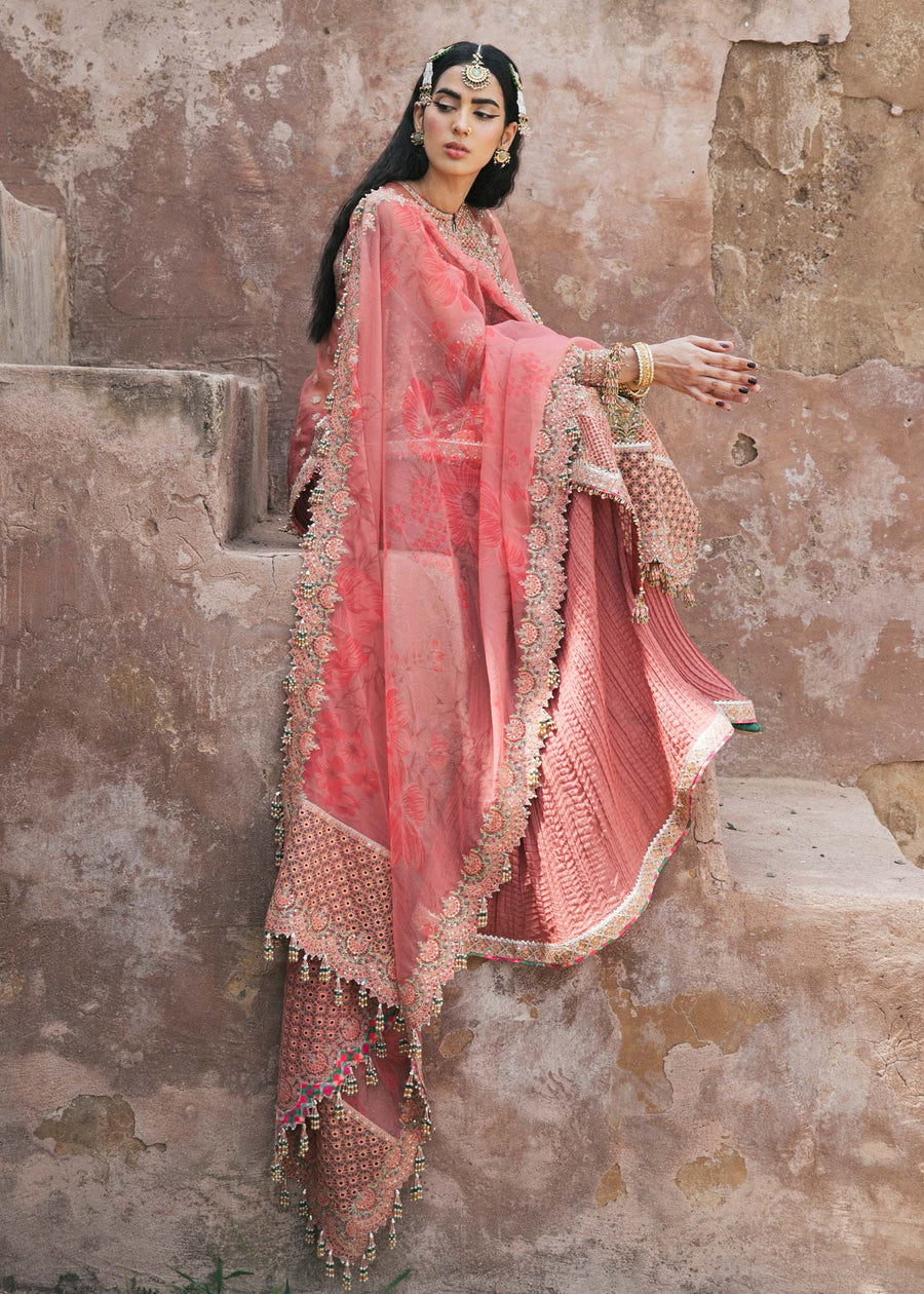 Paar by Hussain Rehar Festive Unstitched 3Pc Organza Suit - Hayat
