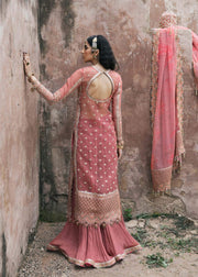 Paar by Hussain Rehar Festive Unstitched 3Pc Organza Suit - Hayat