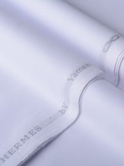 Yameen Hermes Men’s Super Fine Long Staple Cotton Suits for Summer- Pearl White - FaisalFabrics.pk
