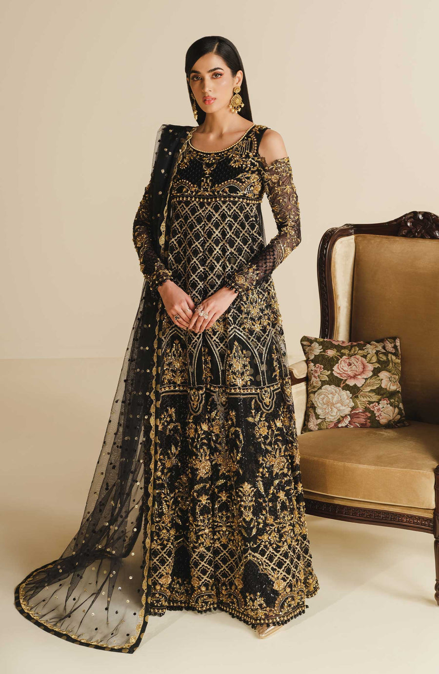 Maryum N Maria Khawaab Unstitched Luxury Formals Suit MFG-0023
