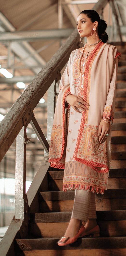 Rang Rasiya Safarnama Embroidered Linen Unstitched 3Pc D-10 Hurab