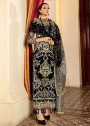 Imrozia Premium Regence Wedding Collection 3pc Suit I-122 Black Royaute - FaisalFabrics.pk