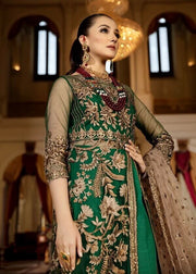 Imrozia Premium Regence Wedding Collection 3pc Suit I-124 Emeraude - FaisalFabrics.pk