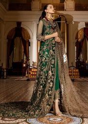 Imrozia Premium Regence Wedding Collection 3pc Suit I-124 Emeraude - FaisalFabrics.pk