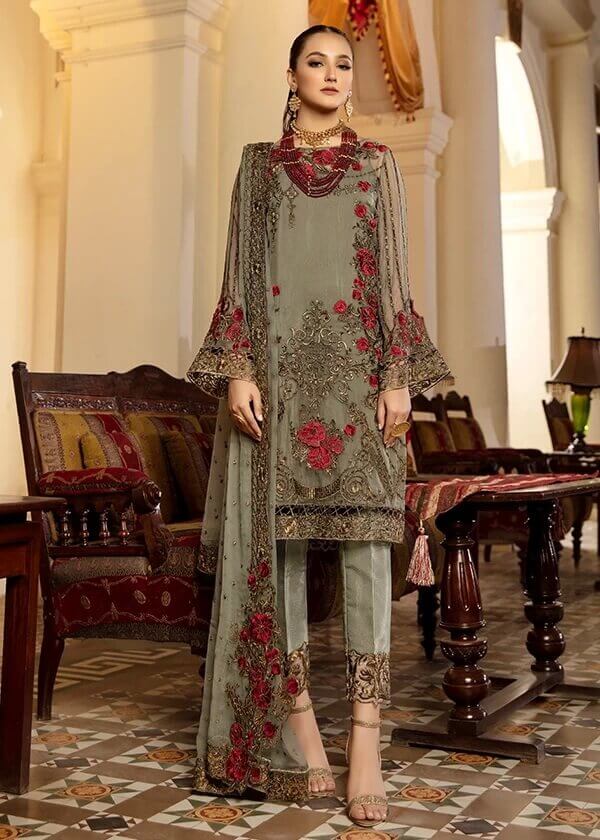 Imrozia Premium Regence Wedding Collection 3pc Suit I-126 Voeux - FaisalFabrics.pk