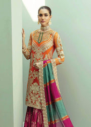 Pour Epoque Fois by Imrozia Premium Embroidered 3 Piece Net Suit I-136 - FaisalFabrics.pk