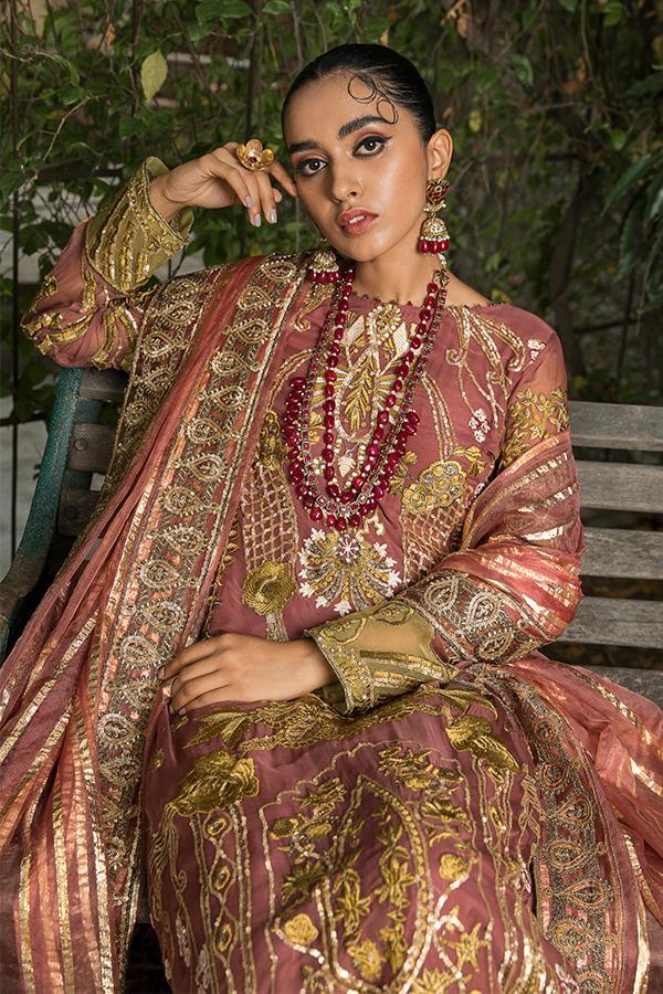 Suraj Ghar by Imrozia Premium Embroidery Chiffon 3Pc Suit I-140 Mumtaz - FaisalFabrics.pk