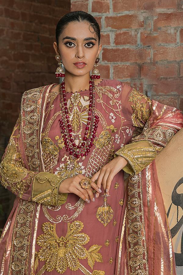Suraj Ghar by Imrozia Premium Embroidery Chiffon 3Pc Suit I-140 Mumtaz - FaisalFabrics.pk