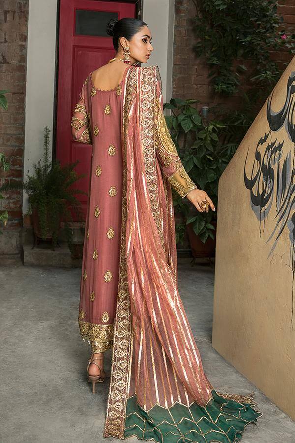 Suraj Ghar by Imrozia Premium Embroidery Chiffon 3Pc Suit I-140 Mumtaz - FaisalFabrics.pk