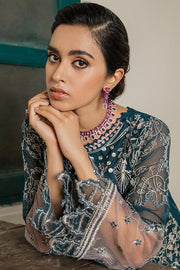 Suraj Ghar by Imrozia Premium Embroidery Chiffon 3Pc Suit I-142 Zohra - FaisalFabrics.pk