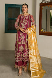 Suraj Ghar by Imrozia Premium Embroidery Chiffon 3Pc Suit I-144 Roshina - FaisalFabrics.pk