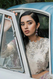 Suraj Ghar by Imrozia Premium Embroidery Chiffon 3Pc Suit I-145 Ambreeen - FaisalFabrics.pk