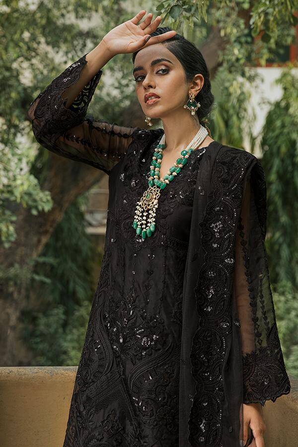 Suraj Ghar by Imrozia Premium Embroidery Chiffon 3Pc Suit I-148 Preet - FaisalFabrics.pk