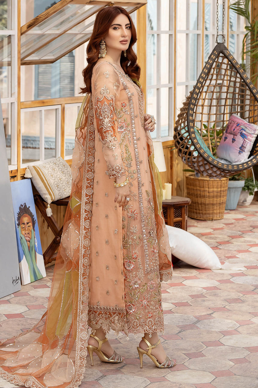 Imrozia Le Etincelle Unstitched Embroidered Organza Suit I-177 ISABELLA
