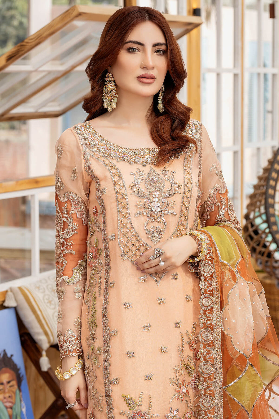 Imrozia Le Etincelle Unstitched Embroidered Organza Suit I-177 ISABELLA