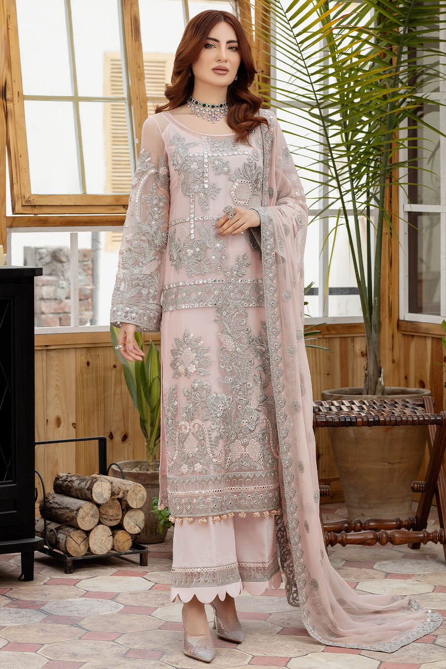Imrozia Le Etincelle Unstitched Embroidered Chiffon Suit I-178 ADRIANA