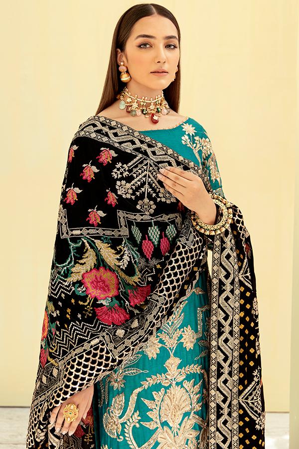 Imrozia Premium Embroidery La-Heritage Velvet 3PC Suit I.V-03 Eden Bliss - FaisalFabrics.pk