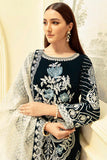 Imrozia Premium Embroidery La-Heritage Velvet 3PC Suit I.V-07 Maze Ocean - FaisalFabrics.pk