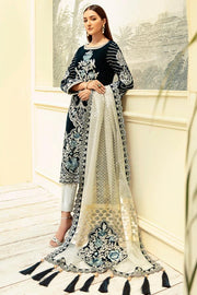 Imrozia Premium Embroidery La-Heritage Velvet 3PC Suit I.V-07 Maze Ocean - FaisalFabrics.pk