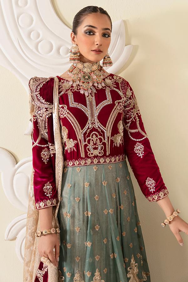 Imrozia Premium Embroidery La-Heritage Velvet 3PC Suit I.V-08 Rozerin - FaisalFabrics.pk