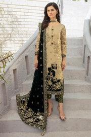 De Velour by Imrozia Premium Embroidered Velvet Suit I.V-10 Hoor