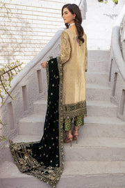 De Velour by Imrozia Premium Embroidered Velvet Suit I.V-10 Hoor