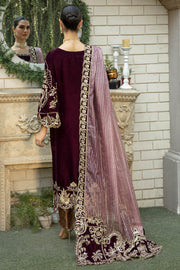 De Velour by Imrozia Premium Embroidered Velvet Suit I.V-13 Charoite