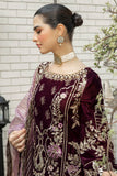 De Velour by Imrozia Premium Embroidered Velvet Suit I.V-13 Charoite