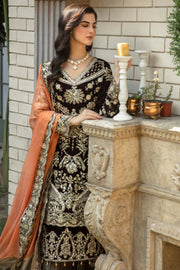 De Velour by Imrozia Premium Embroidered Velvet Suit I.V-16 Evelyn
