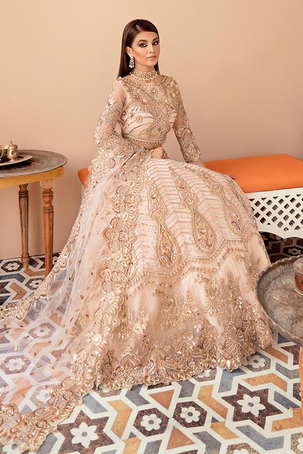 Imrozia Brides Formal Wedding Unstitched 3Pc Suit IB-08 Gold Majesty - FaisalFabrics.pk