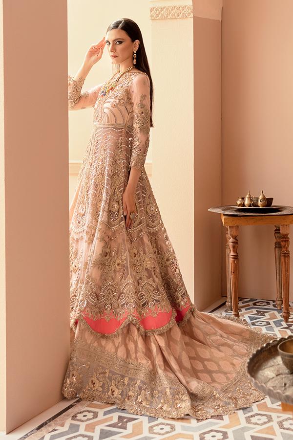 Imrozia Brides Formal Wedding Unstitched 3Pc Suit IB-08 Gold Majesty - FaisalFabrics.pk